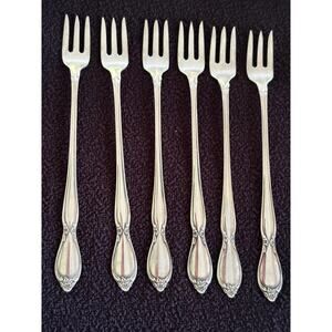 Oneida Community Chatelaine Stainless Flatware 6 Cocktail or Seafood Forks